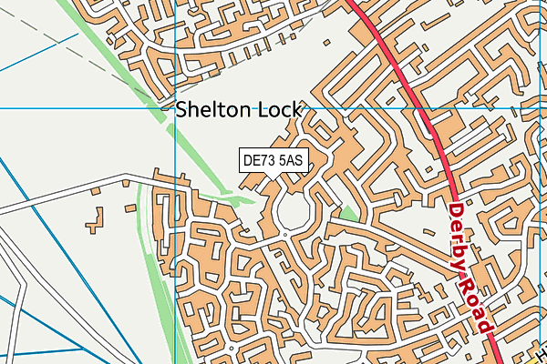 DE73 5AS map - OS VectorMap District (Ordnance Survey)