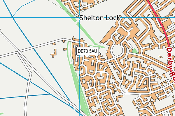 DE73 5AU map - OS VectorMap District (Ordnance Survey)
