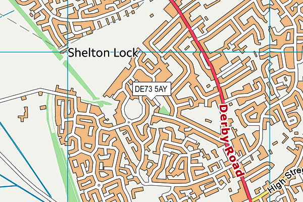DE73 5AY map - OS VectorMap District (Ordnance Survey)