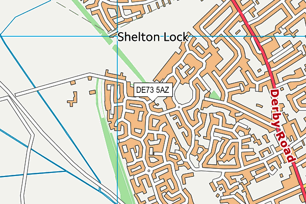 DE73 5AZ map - OS VectorMap District (Ordnance Survey)