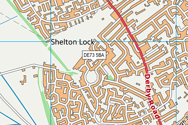 DE73 5BA map - OS VectorMap District (Ordnance Survey)