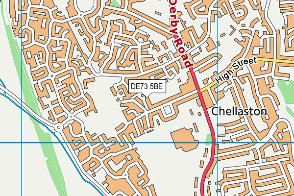 DE73 5BE map - OS VectorMap District (Ordnance Survey)