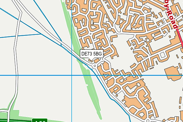 DE73 5BG map - OS VectorMap District (Ordnance Survey)