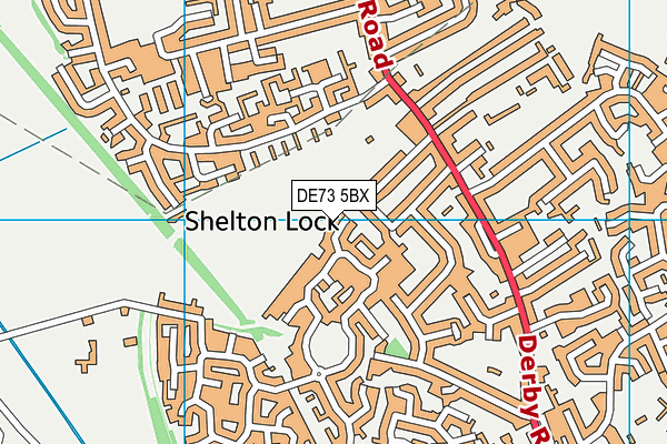 DE73 5BX map - OS VectorMap District (Ordnance Survey)