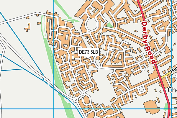 DE73 5LB map - OS VectorMap District (Ordnance Survey)