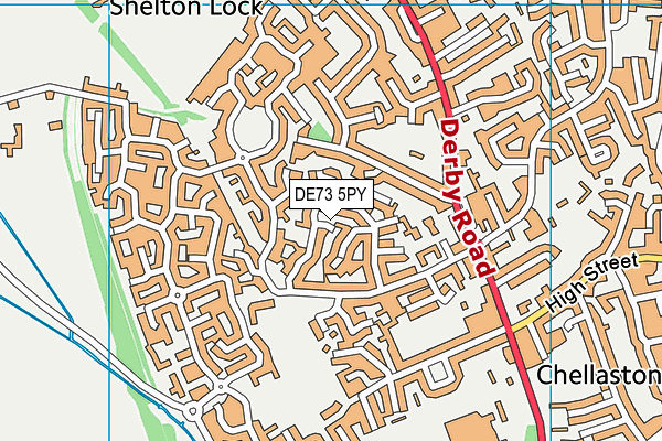 DE73 5PY map - OS VectorMap District (Ordnance Survey)