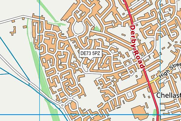DE73 5PZ map - OS VectorMap District (Ordnance Survey)