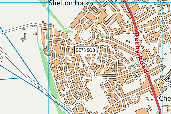 DE73 5QB map - OS VectorMap District (Ordnance Survey)