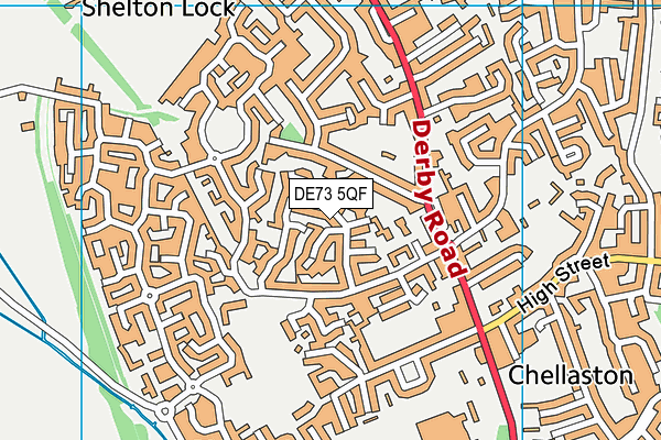 DE73 5QF map - OS VectorMap District (Ordnance Survey)