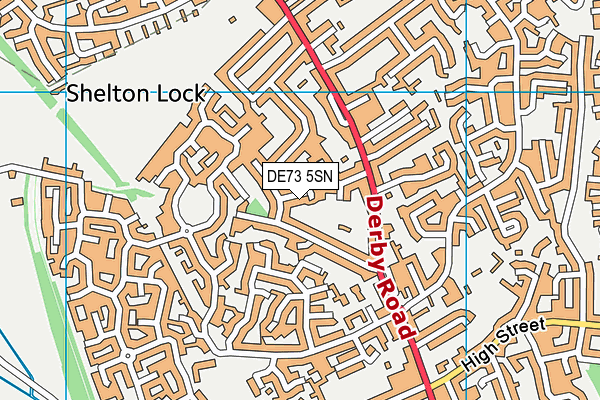 DE73 5SN map - OS VectorMap District (Ordnance Survey)