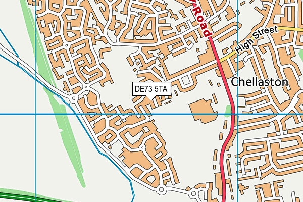 DE73 5TA map - OS VectorMap District (Ordnance Survey)