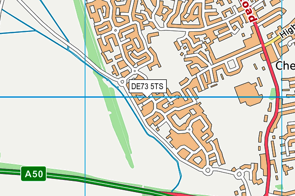DE73 5TS map - OS VectorMap District (Ordnance Survey)