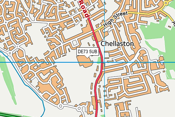 Chellaston Academy map (DE73 5UB) - OS VectorMap District (Ordnance Survey)