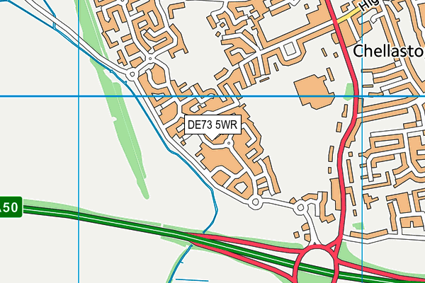 DE73 5WR map - OS VectorMap District (Ordnance Survey)