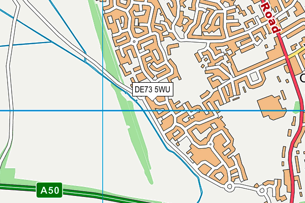 DE73 5WU map - OS VectorMap District (Ordnance Survey)