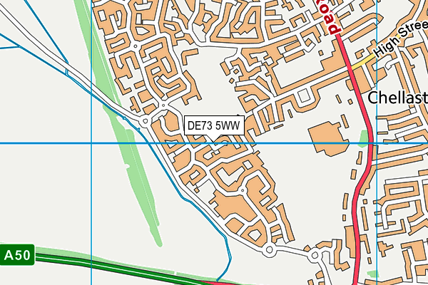 DE73 5WW map - OS VectorMap District (Ordnance Survey)