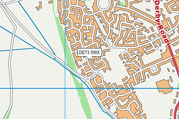 DE73 5WX map - OS VectorMap District (Ordnance Survey)