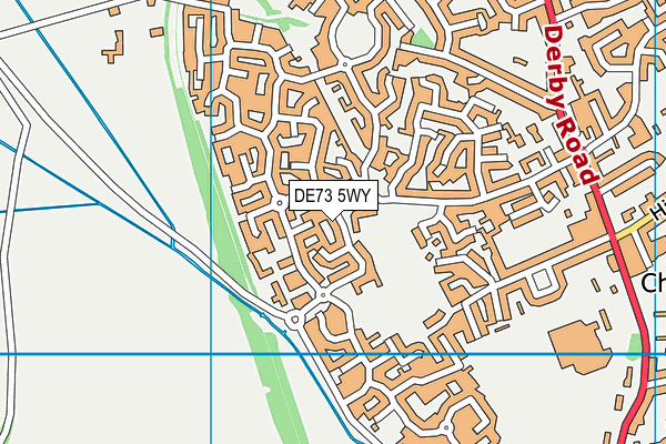 DE73 5WY map - OS VectorMap District (Ordnance Survey)