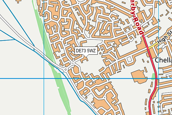 DE73 5WZ map - OS VectorMap District (Ordnance Survey)