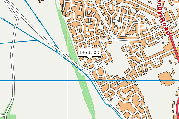 DE73 5XD map - OS VectorMap District (Ordnance Survey)