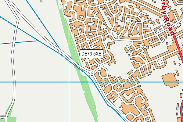 DE73 5XE map - OS VectorMap District (Ordnance Survey)