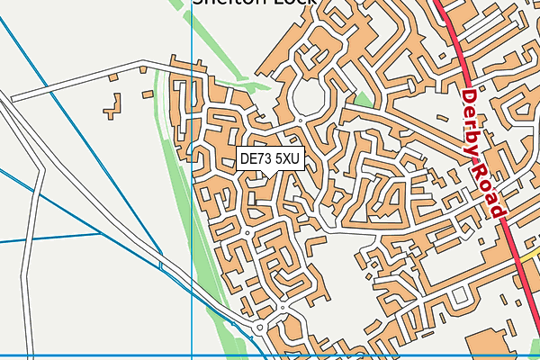 DE73 5XU map - OS VectorMap District (Ordnance Survey)