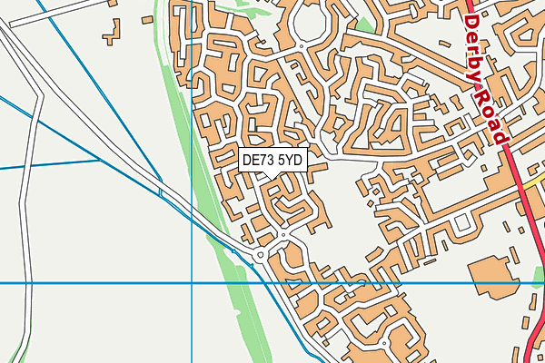 DE73 5YD map - OS VectorMap District (Ordnance Survey)