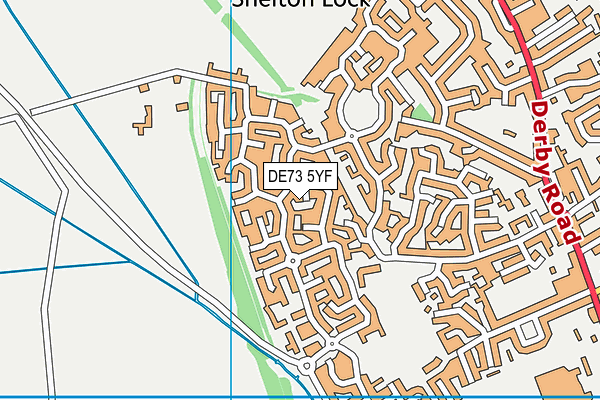 DE73 5YF map - OS VectorMap District (Ordnance Survey)