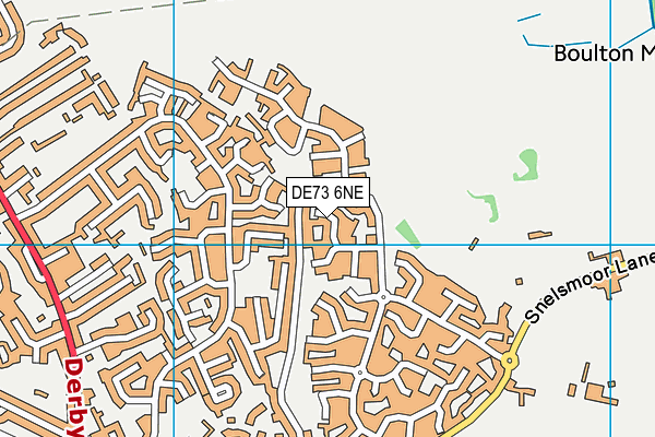 DE73 6NE map - OS VectorMap District (Ordnance Survey)