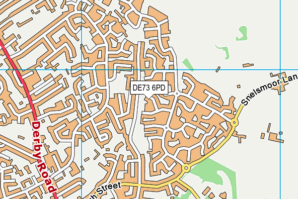 DE73 6PD map - OS VectorMap District (Ordnance Survey)