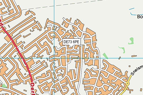 DE73 6PE map - OS VectorMap District (Ordnance Survey)