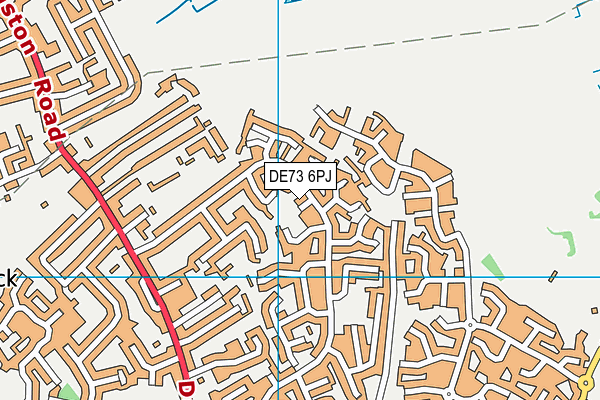 DE73 6PJ map - OS VectorMap District (Ordnance Survey)