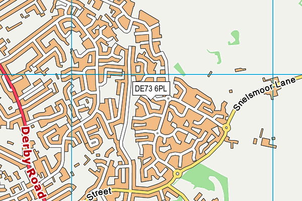 DE73 6PL map - OS VectorMap District (Ordnance Survey)