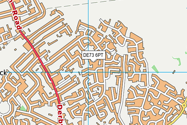 DE73 6PT map - OS VectorMap District (Ordnance Survey)
