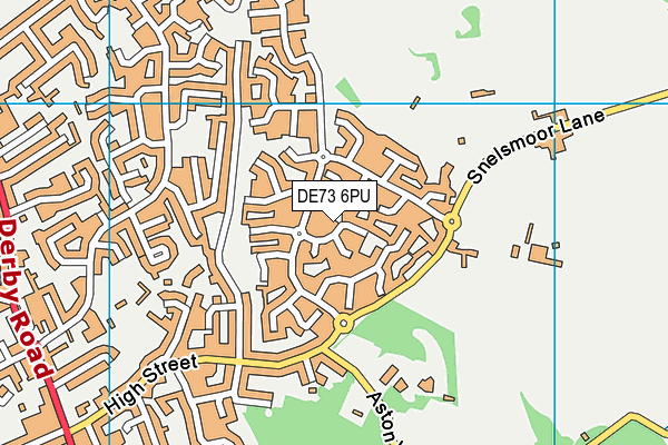 DE73 6PU map - OS VectorMap District (Ordnance Survey)