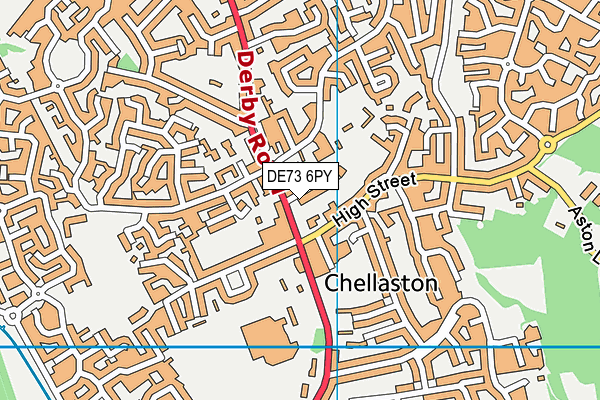 DE73 6PY map - OS VectorMap District (Ordnance Survey)