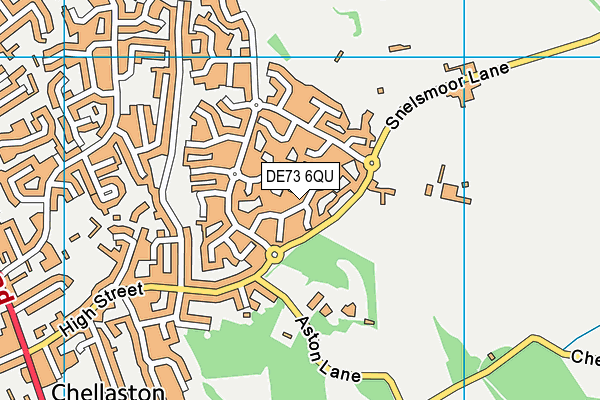 DE73 6QU map - OS VectorMap District (Ordnance Survey)