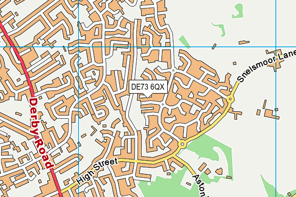 DE73 6QX map - OS VectorMap District (Ordnance Survey)