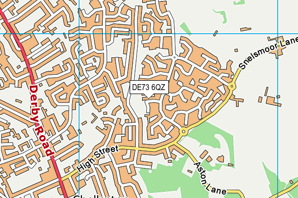 DE73 6QZ map - OS VectorMap District (Ordnance Survey)