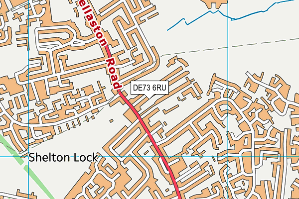 DE73 6RU map - OS VectorMap District (Ordnance Survey)