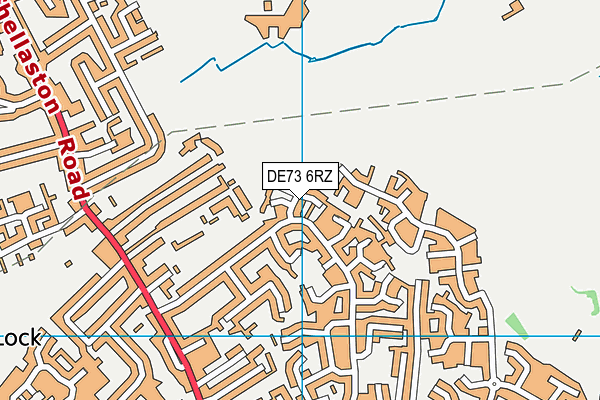 DE73 6RZ map - OS VectorMap District (Ordnance Survey)