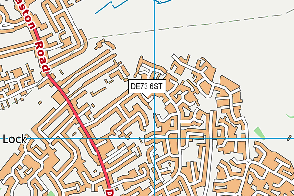 DE73 6ST map - OS VectorMap District (Ordnance Survey)
