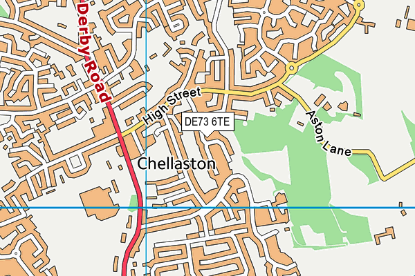 DE73 6TE map - OS VectorMap District (Ordnance Survey)