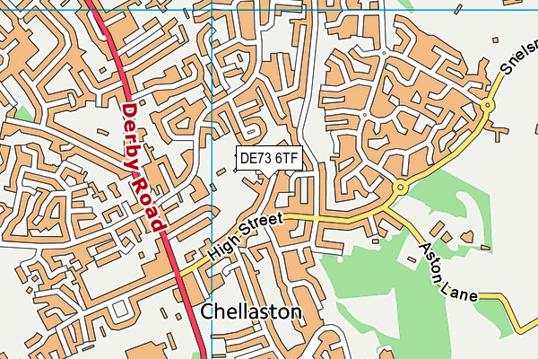 DE73 6TF map - OS VectorMap District (Ordnance Survey)