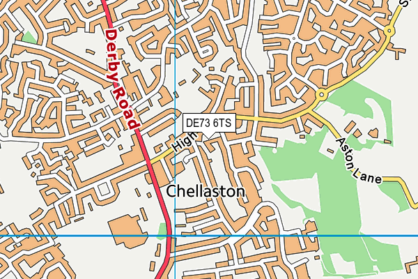 DE73 6TS map - OS VectorMap District (Ordnance Survey)