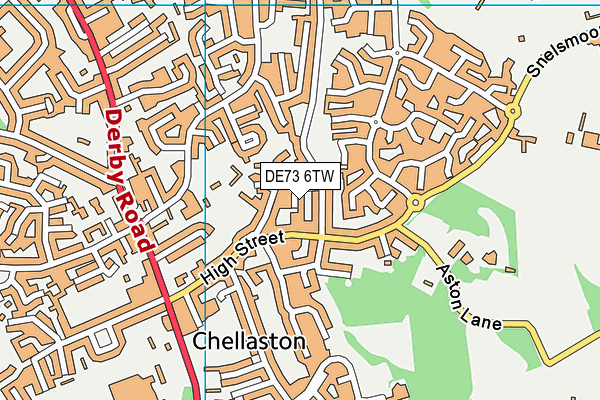 DE73 6TW map - OS VectorMap District (Ordnance Survey)