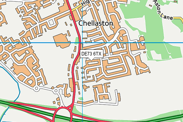 DE73 6TX map - OS VectorMap District (Ordnance Survey)
