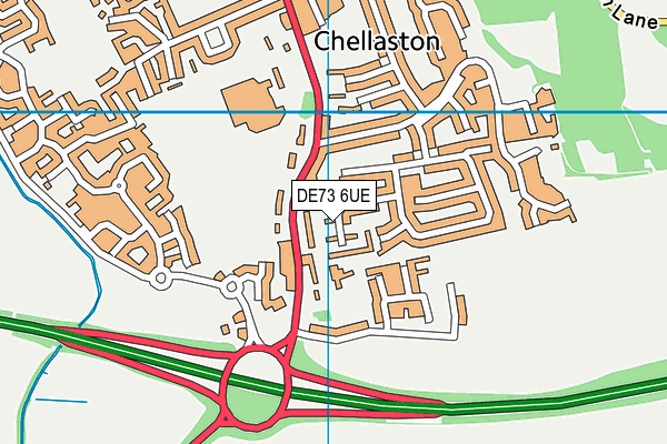 DE73 6UE map - OS VectorMap District (Ordnance Survey)