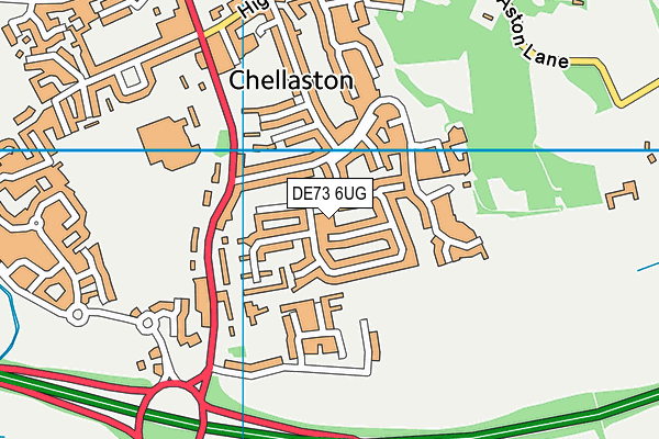 DE73 6UG map - OS VectorMap District (Ordnance Survey)