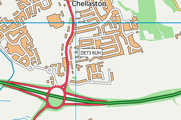 DE73 6UH map - OS VectorMap District (Ordnance Survey)